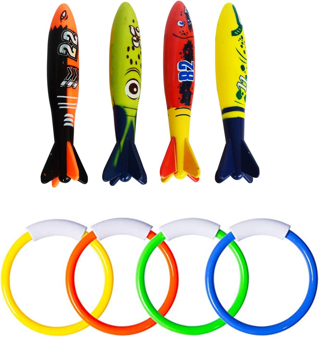 Ensemble de jouets de plongée, piscine et anneaux, bâtons de plongée pour torpille de plongée-l'entraînement à la natation sous, marine | Leroy Merlin