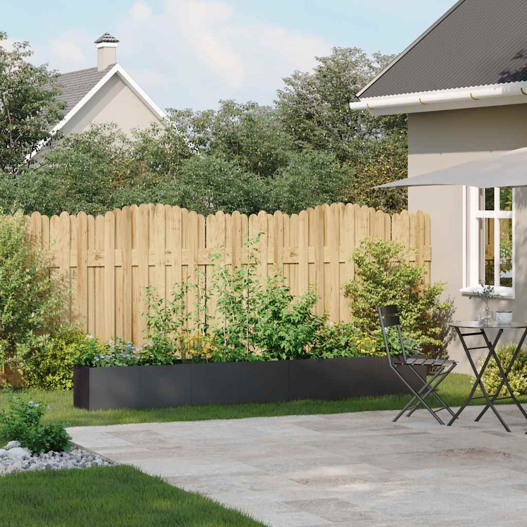 Jardinière - Bac à Fleurs - Pot De Fleurs noir 280x40x40 cm acier laminé à froid n796l - 3