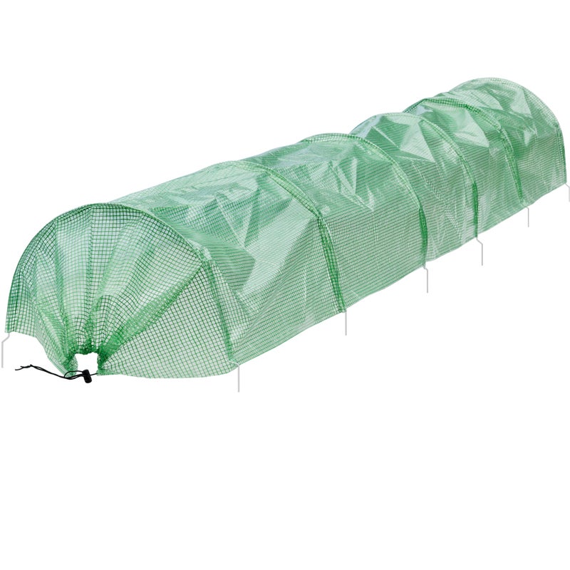 2x Plant Tunnel Cold Frame Protective Tunnel Greenhouse 300x55x35cm