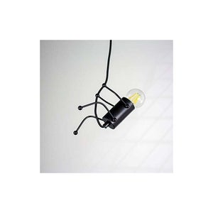 LED LV418 Lampe suspension créative humanoïde vintage moderne Doll Art E27 pour chambre d'enfant, cuisine, bar, restaurant, café, paysager, noir | Leroy Merlin