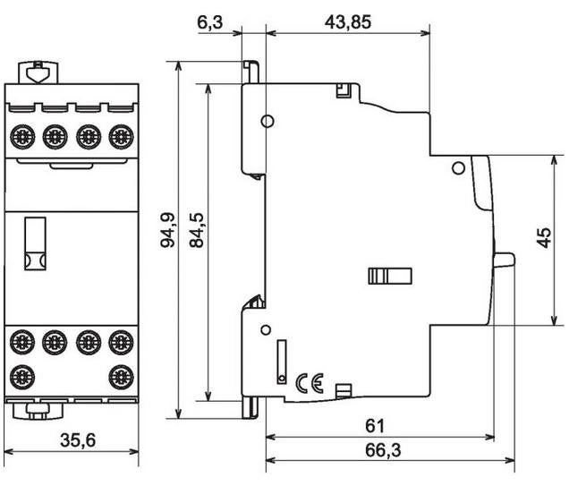 Contacteur De Puissance Bobine 230 V Lexic - 4P - 400 V - 40 A - 4F (412553) - 2