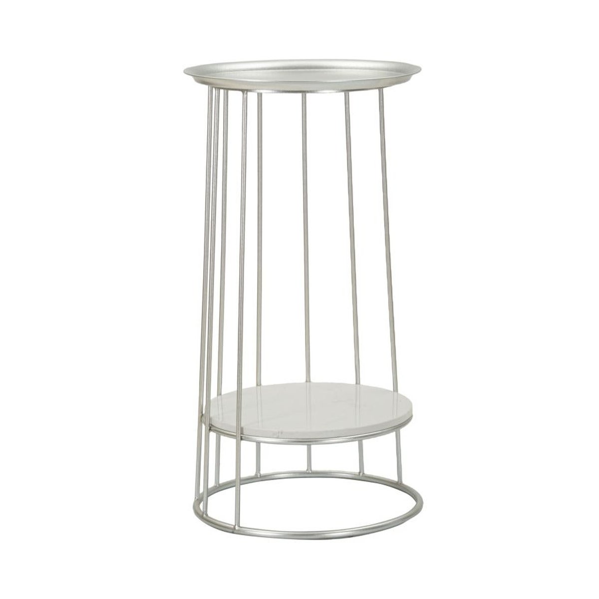 Stolik Kawowy Camilla, Marmur, Srebrny, Seven Design