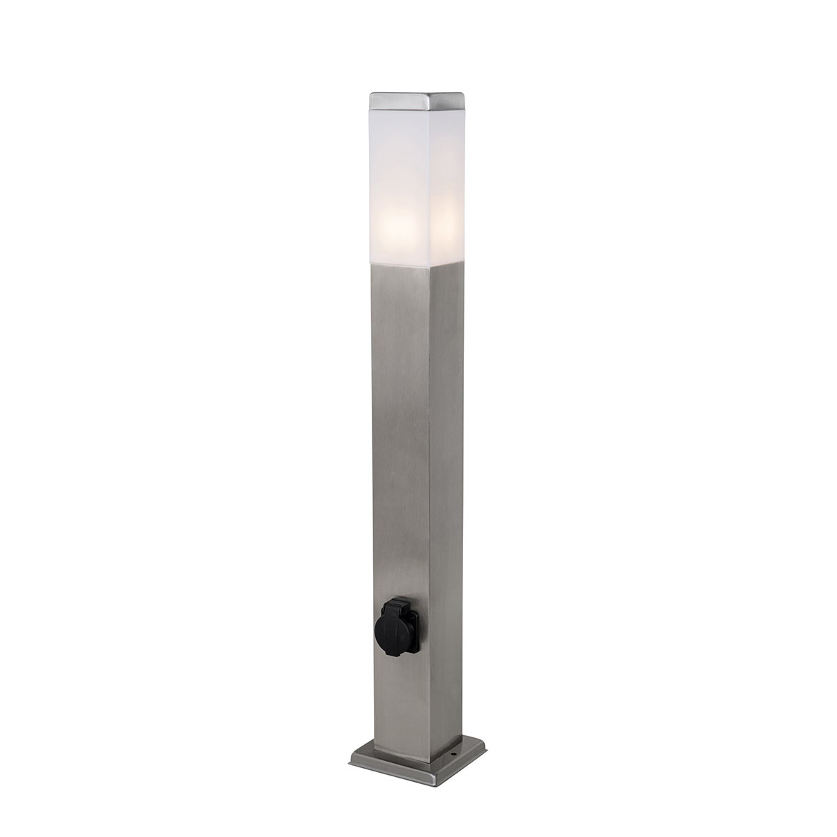 Lampa zewnętrzna stalowa 80 cm z gniazdkiem IP44 - Malios