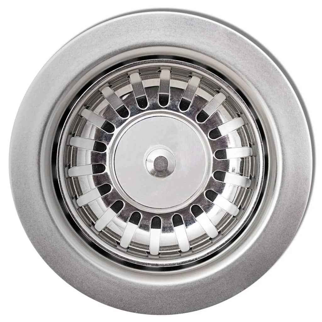 Lavello da cucina in granito Nero Scolapiatti reversibile Lavabo 02_0002304 - 2