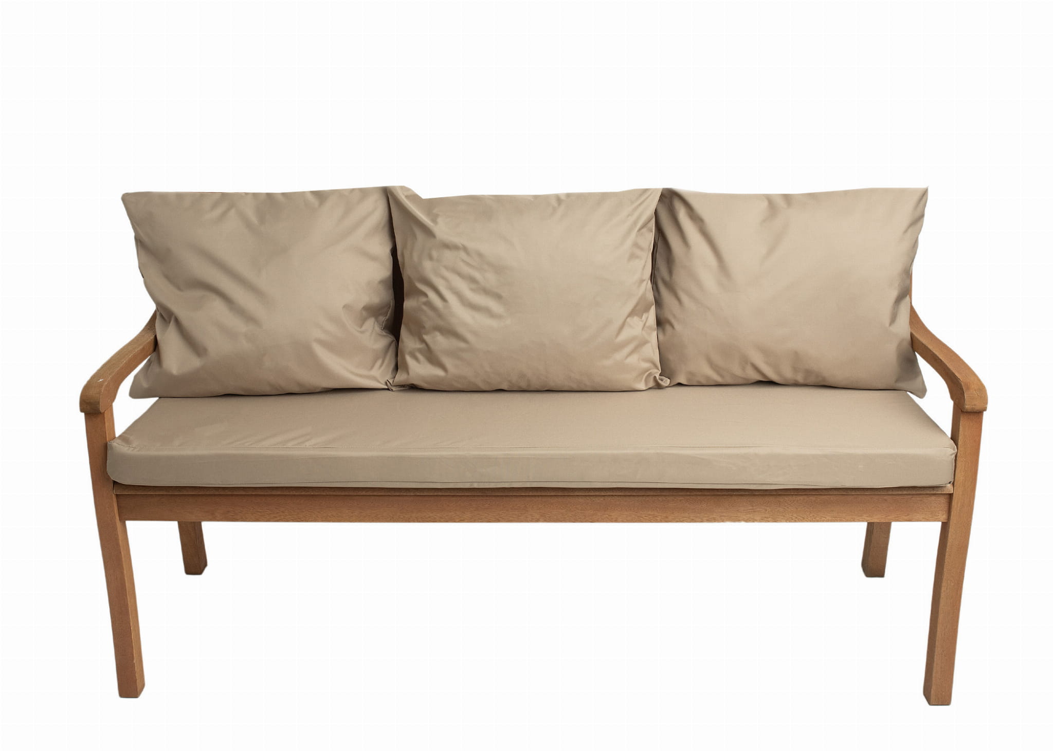 Poduszka ogrodowa na ławkę 150x50x7cm/3x50x56cm Poduszka na ławkę Beżowa poduszka na meble ogrodowe Wygodne poduszki na sofę 3 osobową balkon