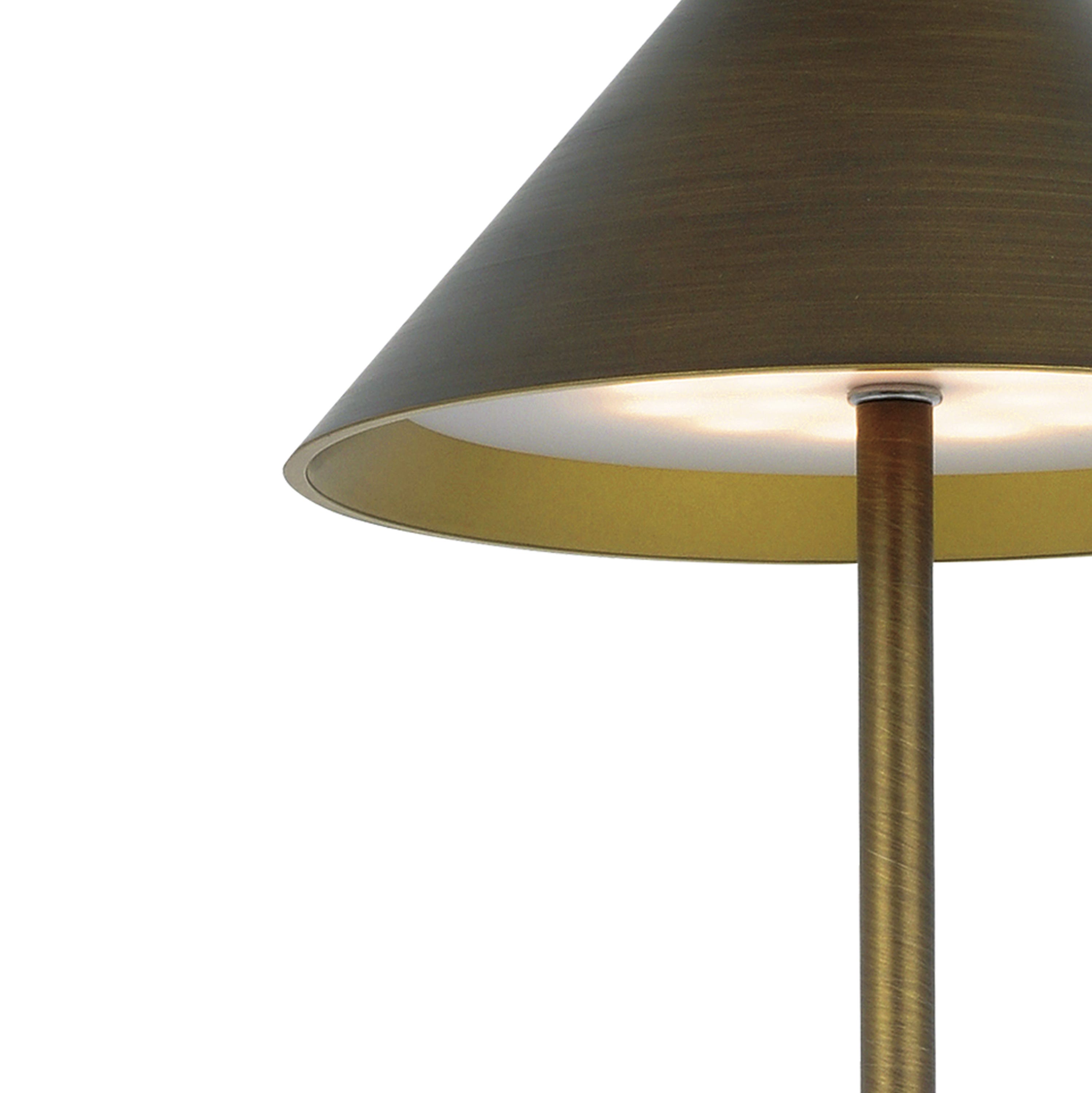 Lâmpada de mesa LED recarregável 320 Lm intensidade variável, cobre Malia INSPIRE - 6