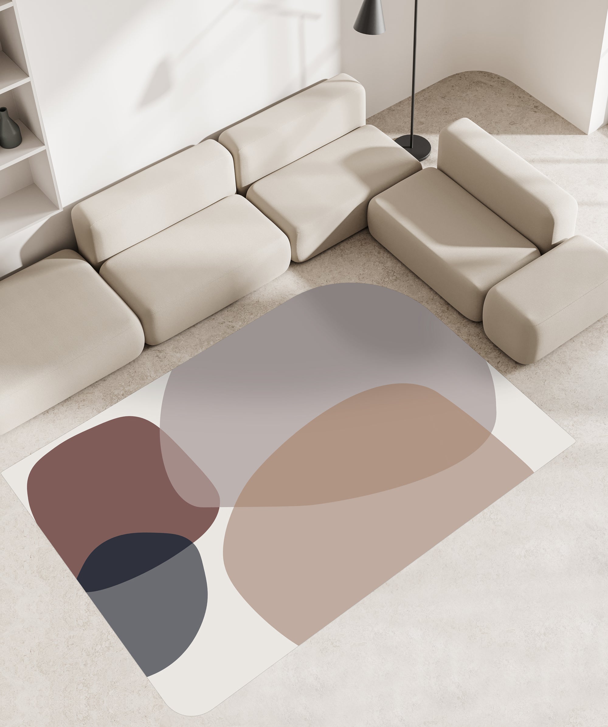 Dywan winylowy Transparences 133x200 cm -PVC antypoślizgowy, winylowy dywan do kuchni lub salonu, zmywalny, styl abstrakcyjny