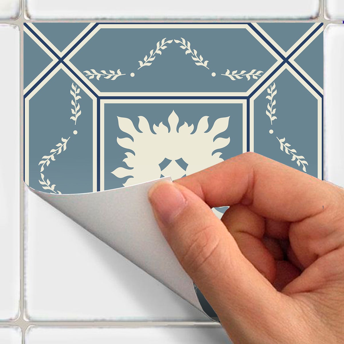 9 adesivi piastrelle di cemento azulejos Teo - Sticker adesivo - adesivi murali - 9stickers15x15cm - 5