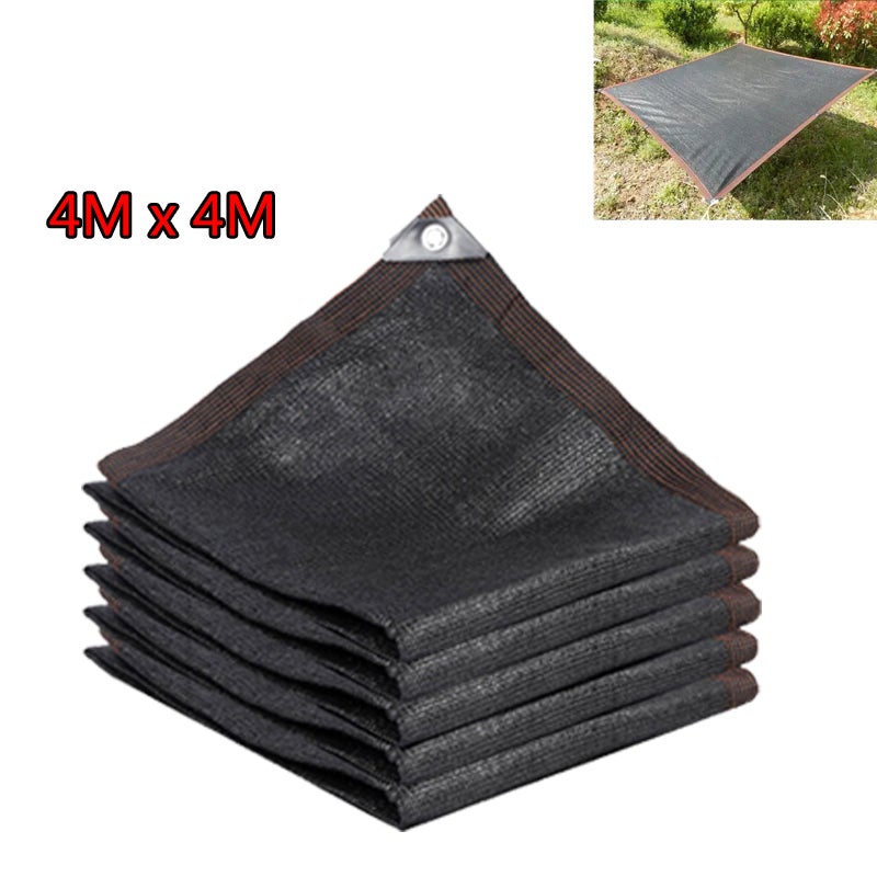 90% zacieniony ogród czarna zacieniona izolacja szklarniowa zacieniona siatka zacieniona markiza samochodowa z żaglem, 4 x 4 m