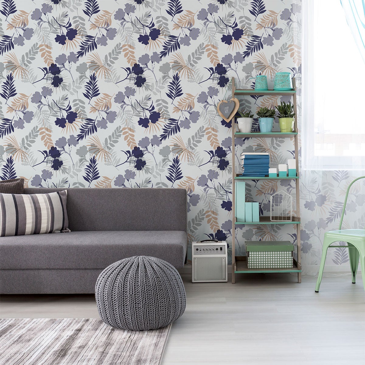 Adesivo carta da parati tropicale cocheatta - Sticker adesivo - adesivi murali - 60x60cm - 5