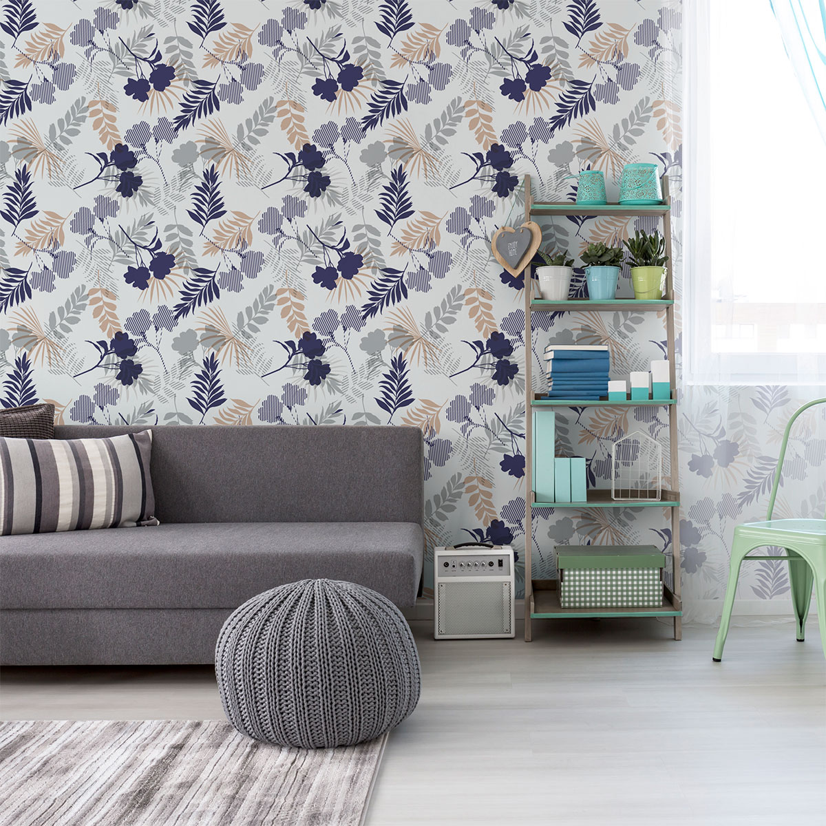 Adesivo carta da parati tropicale cocheatta - Sticker adesivo - adesivi murali - 50x50cm - 5