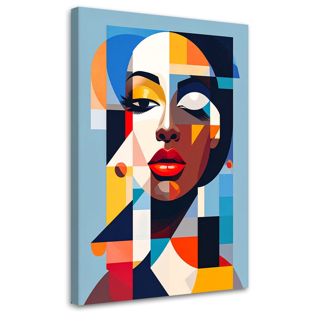 Obraz do salonu sypialni, Portret Kobiety w stylu Bauhaus 40x60