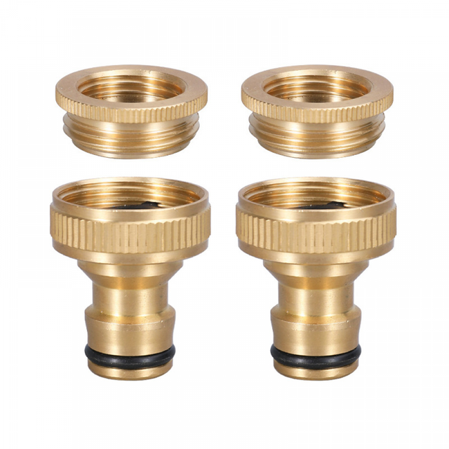 Adaptateur de tuyau pour jardinage, nettoyage de voiture, machines à laver, filetage 4 points + 6 points, 4 pièces