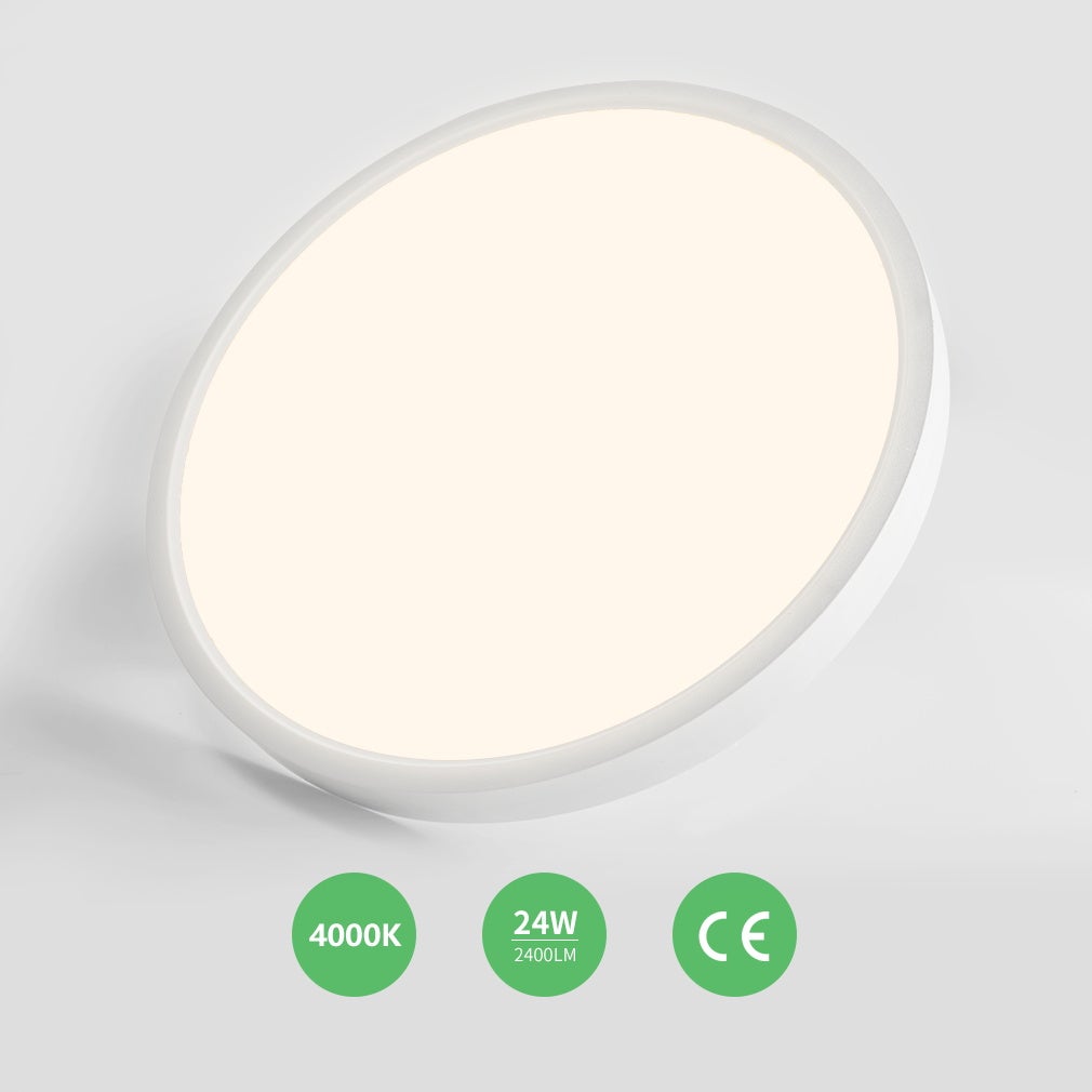 ANTEN Plafonnier LED , 24W 2400Lm Plafonnier, 4000K Blanc Neutre ...