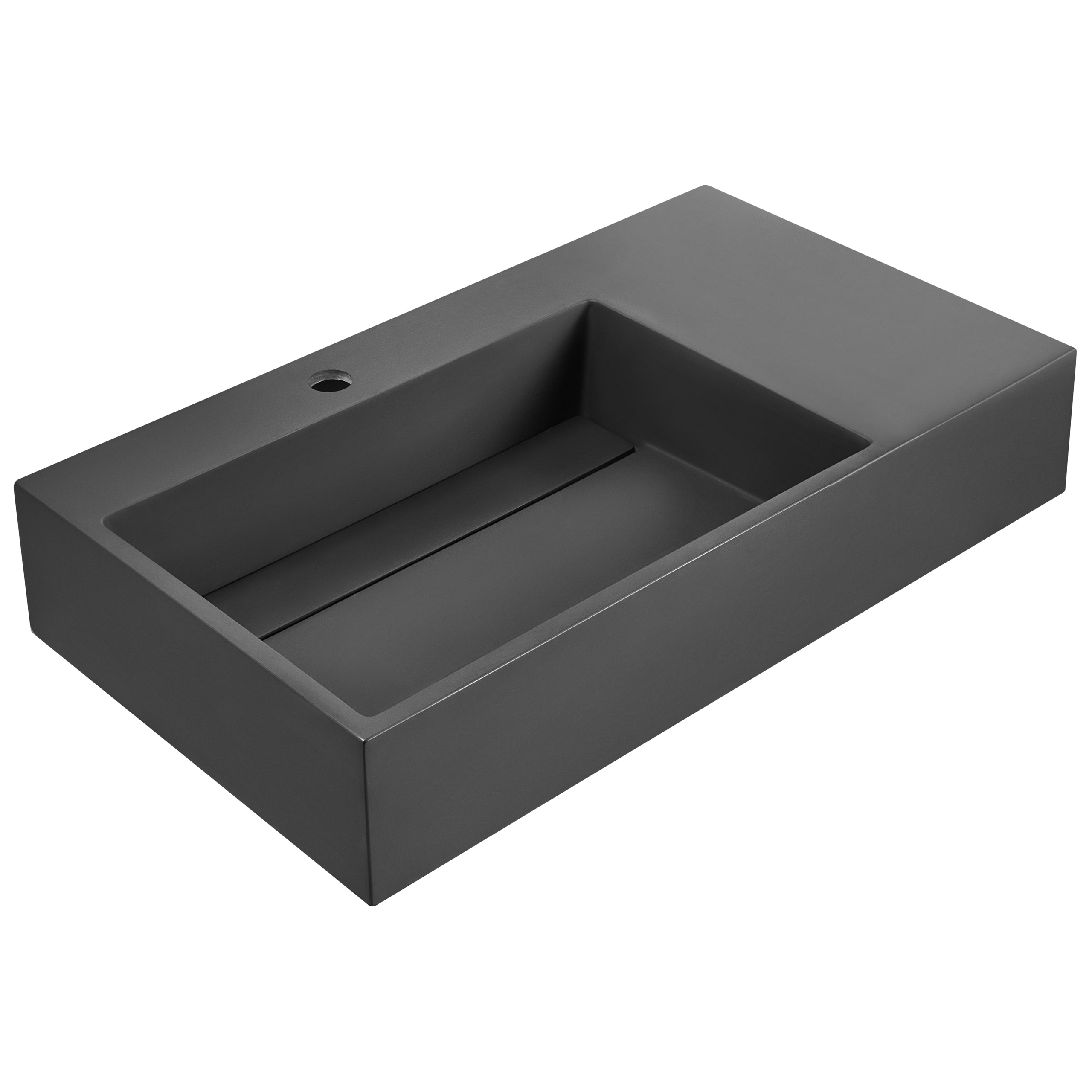 Lavoar suspendat CUSCO Negru 75 x 43 cm Compozit mineral