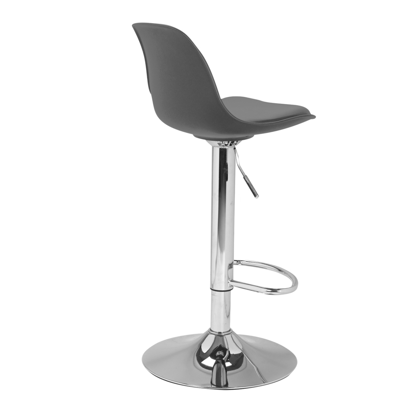 Lot de 2 tabourets de bar KARL design gris - 5