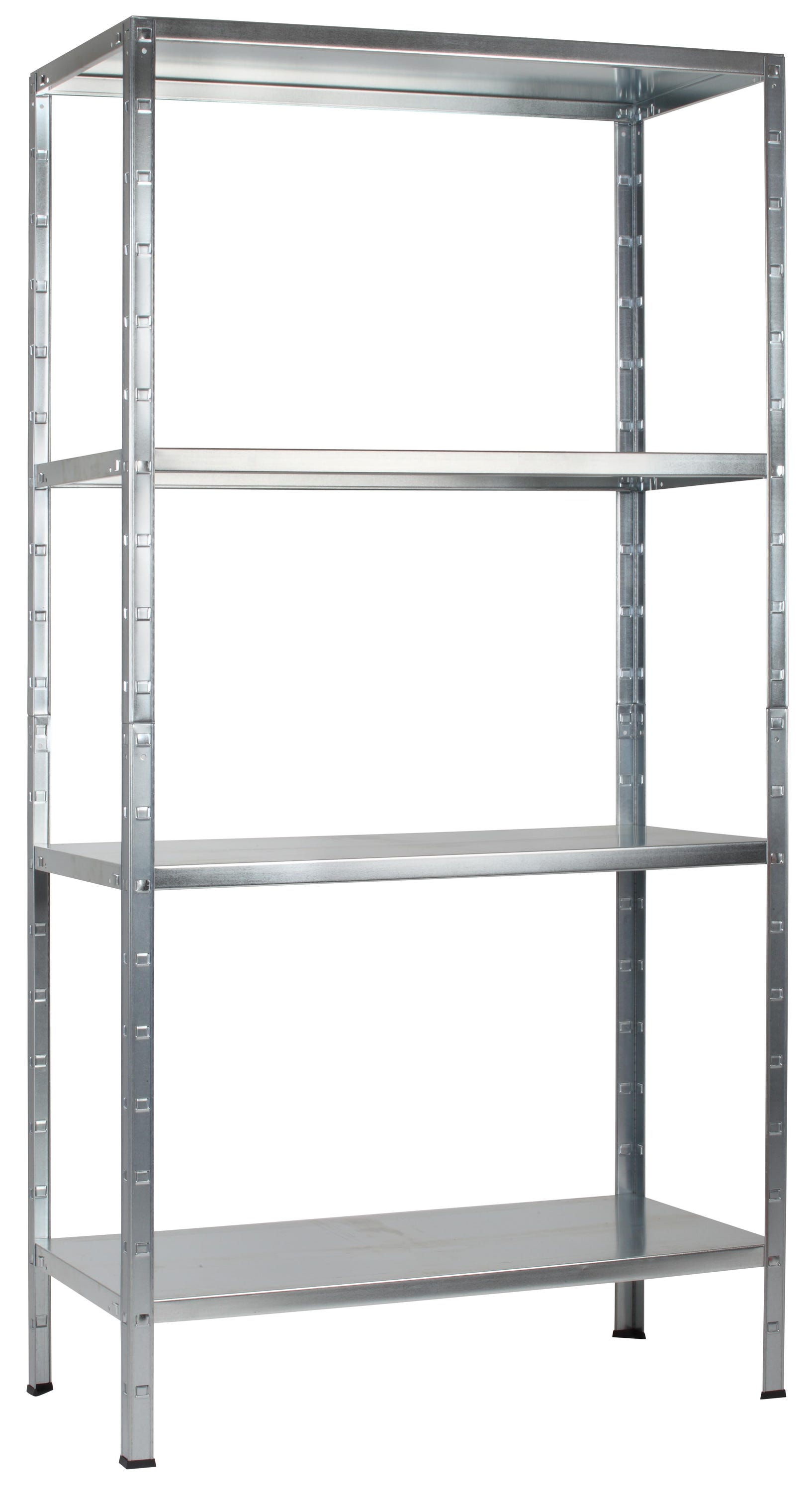 Relaxdays Étagère De Rangement Métal 4 Niveaux - Jusqu'à 160kg - 150x75x30cm Argenté