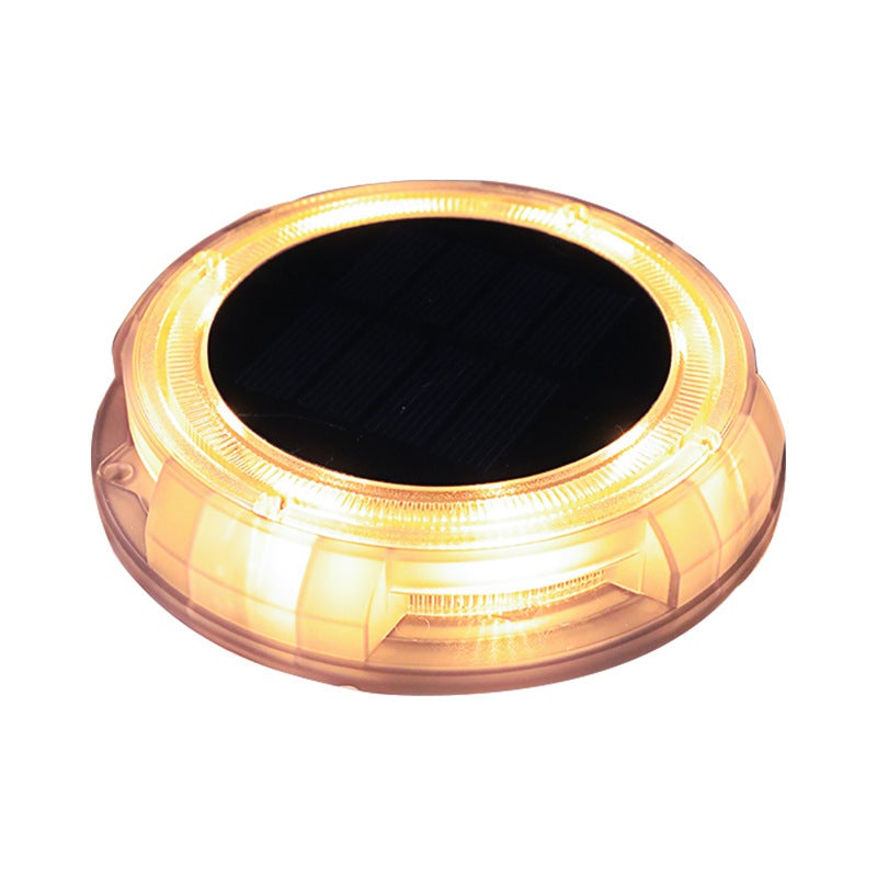 wpuszczane w ziemię lampy solarne do ogrodu, ciepłe światło