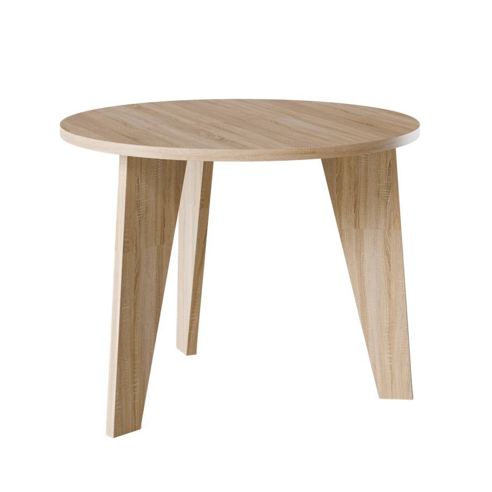 KOLM Stół okrągły ROSE Ø90 cm do kuchni, salonu, jadalni Dąb Sonoma