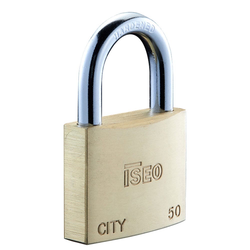 Lucchetto in ottone ad arco mm.40 Iseo City con 3 chiavi - https Lucchetto in ottone ad arco mm.40 Iseo City con 3 chiavi - https
