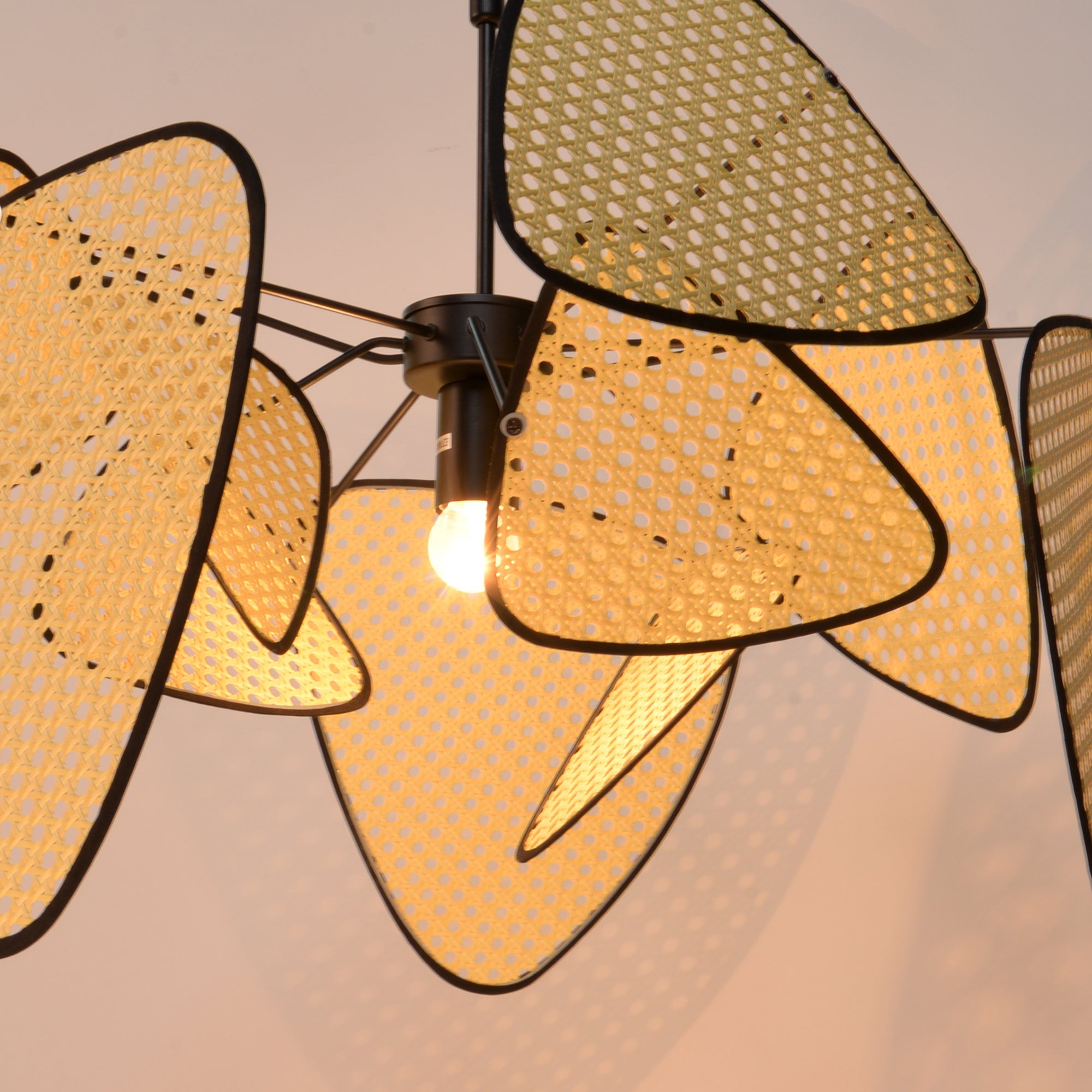 Suspension de lumière lustre tissé abat-jour, plafonnier suspendu, abat-jour fait main pour salle à manger café hall D68CM x H45CM - 5