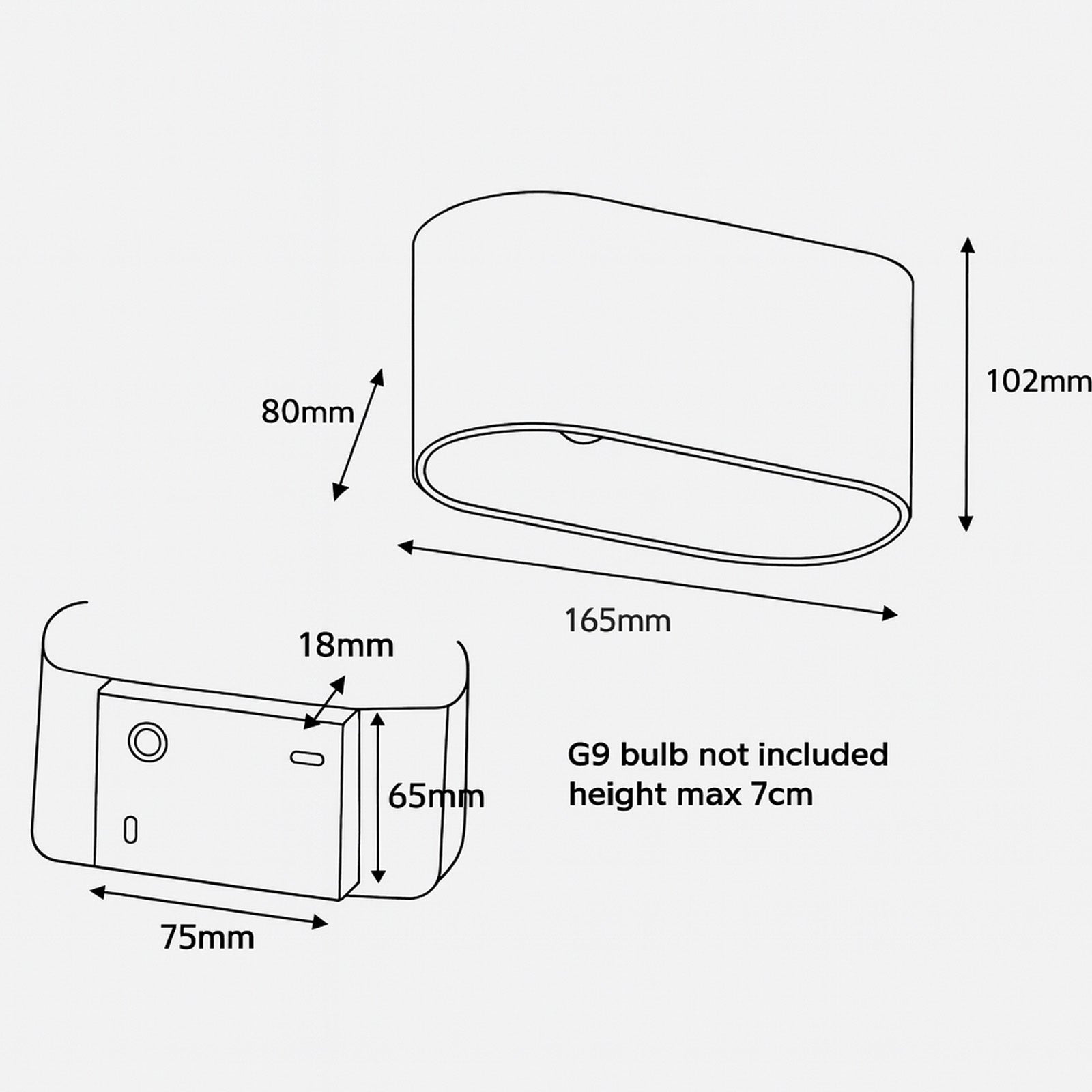 Applique da Parete per Interni Cromo “BAYONA PRO” – Luce Su e Giù, Struttura Metallica, Attacco G9 (Lampadina Non Inclusa) - 9