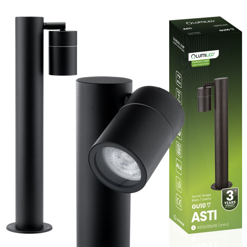 Lampa Ogrodowa Lumiled Oprawa Słupek Reflektor Zewnętrzny Stojąca 45 cm GU10 1 szt.