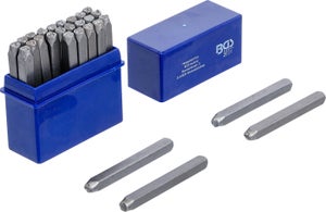 Set 36 Punzoni Per Metallo - Numeri E Lettere 3mm, In Acciaio Temprato, Per Marchiare Metalli E Legno - Foto 8