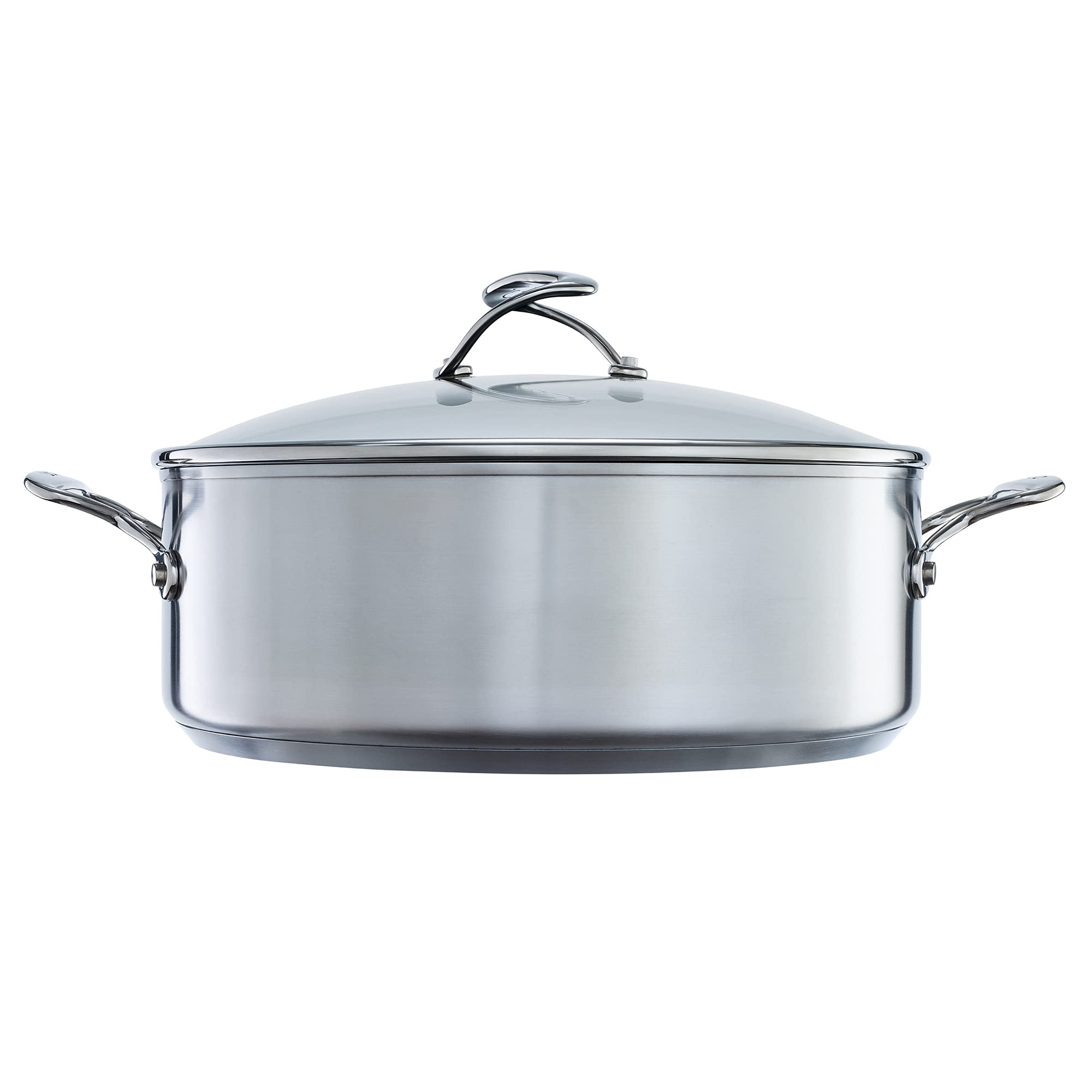 Generico Padella Martellata in Titanio Pro, Padella Antiaderente Con Coperchio, Padelle Titanio Puro, Non Rivestite, Padelle Martellate in a Squame Di Pesce, Fondo, Con Pala, 30cm
