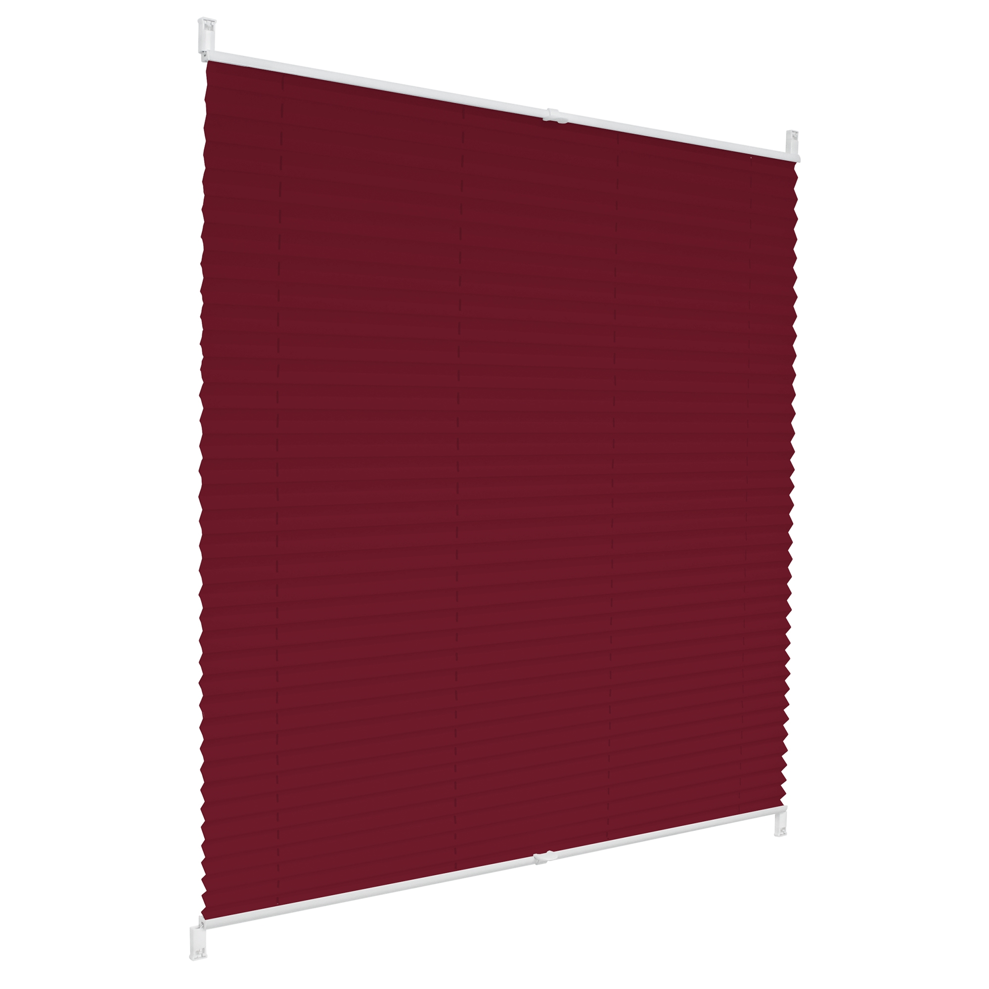 Ecd germany cortina plisada 55x200 cm rojo burdeos para ventanas easyfix plegable protección solar estor opaco translúcidas persiana veneciana faltrol