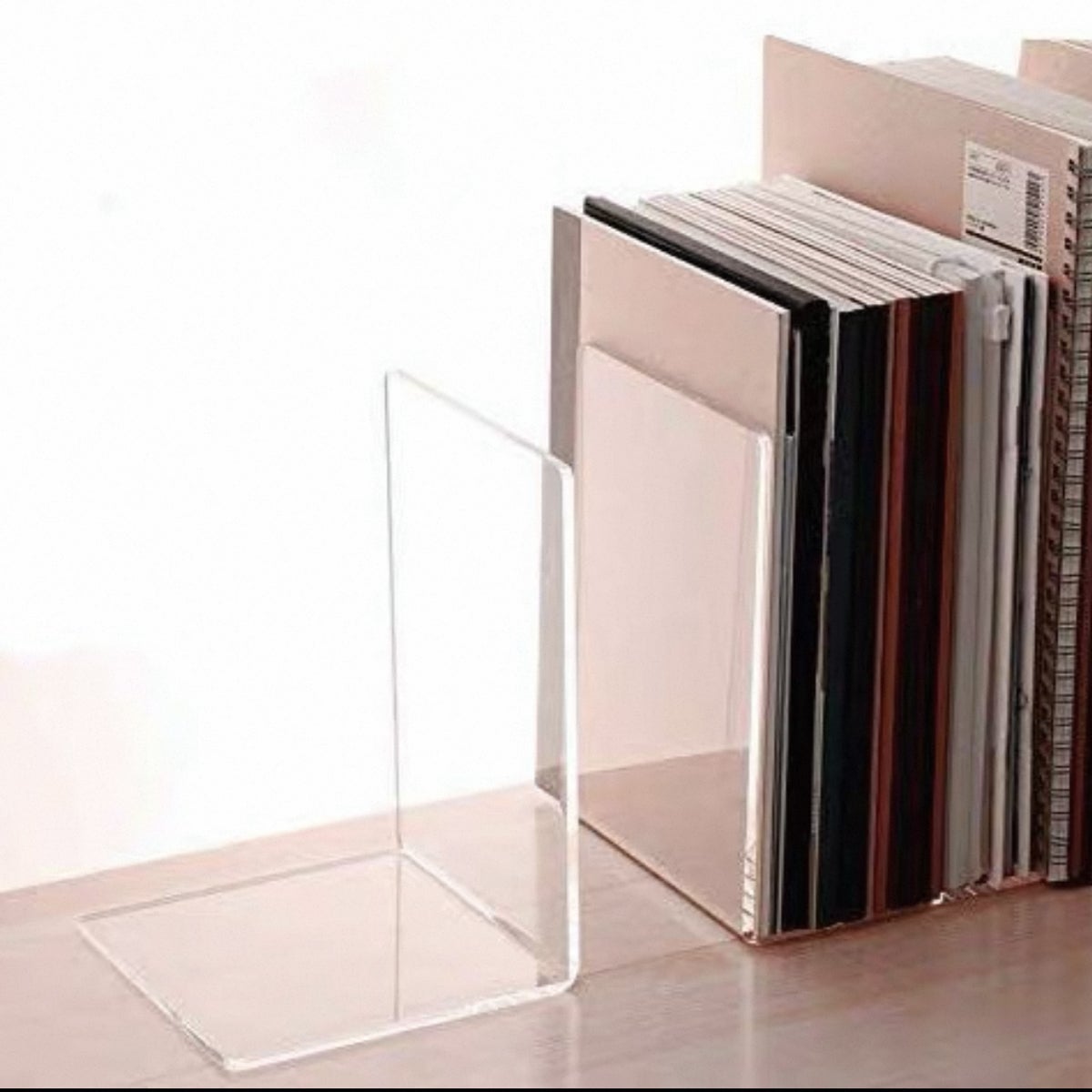 Serre-livres en acrylique transparent et réutilisable, paquet de 4 Transparent - 6