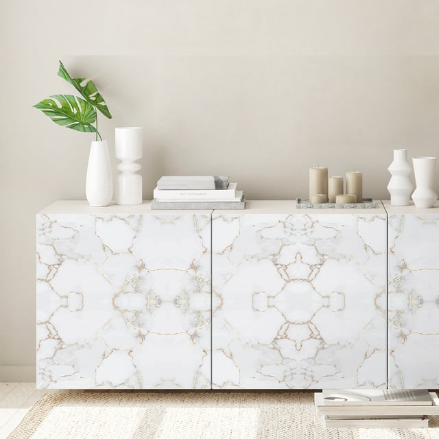 Vinilo mármol para muebles plata y oro - adhesivo de pared - revestimiento sticker mural decorativo - 60x90cm