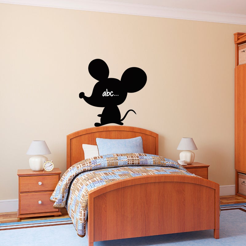 Adesivo ardesia Silhouette topolino - Sticker adesivo - adesivi murali - 50x50cm - 3