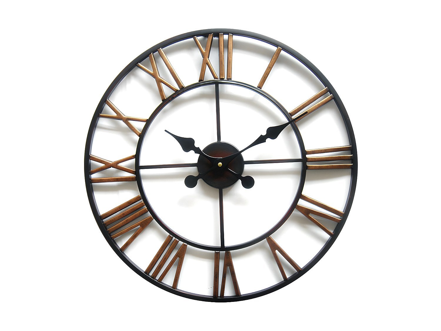 Zegar ścienny w stylu industrialnym IRON z żelaza - Śr. 50 cm