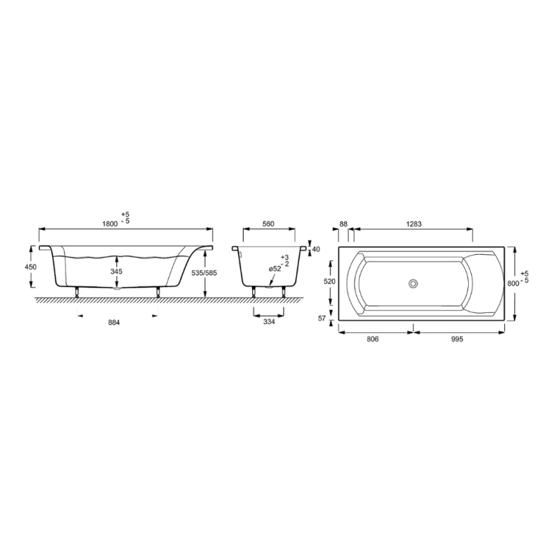 JACOB DELAFON Baignoire droite 170 X 70 Ove acrylique avec nettoyant - 4