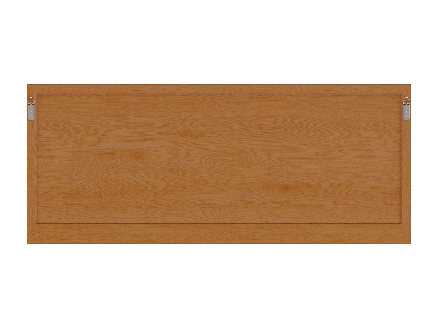 Miroir mural avec tablette en bois de chêne - L. 120 x H. 50 cm - Naturel - JIAO - 3