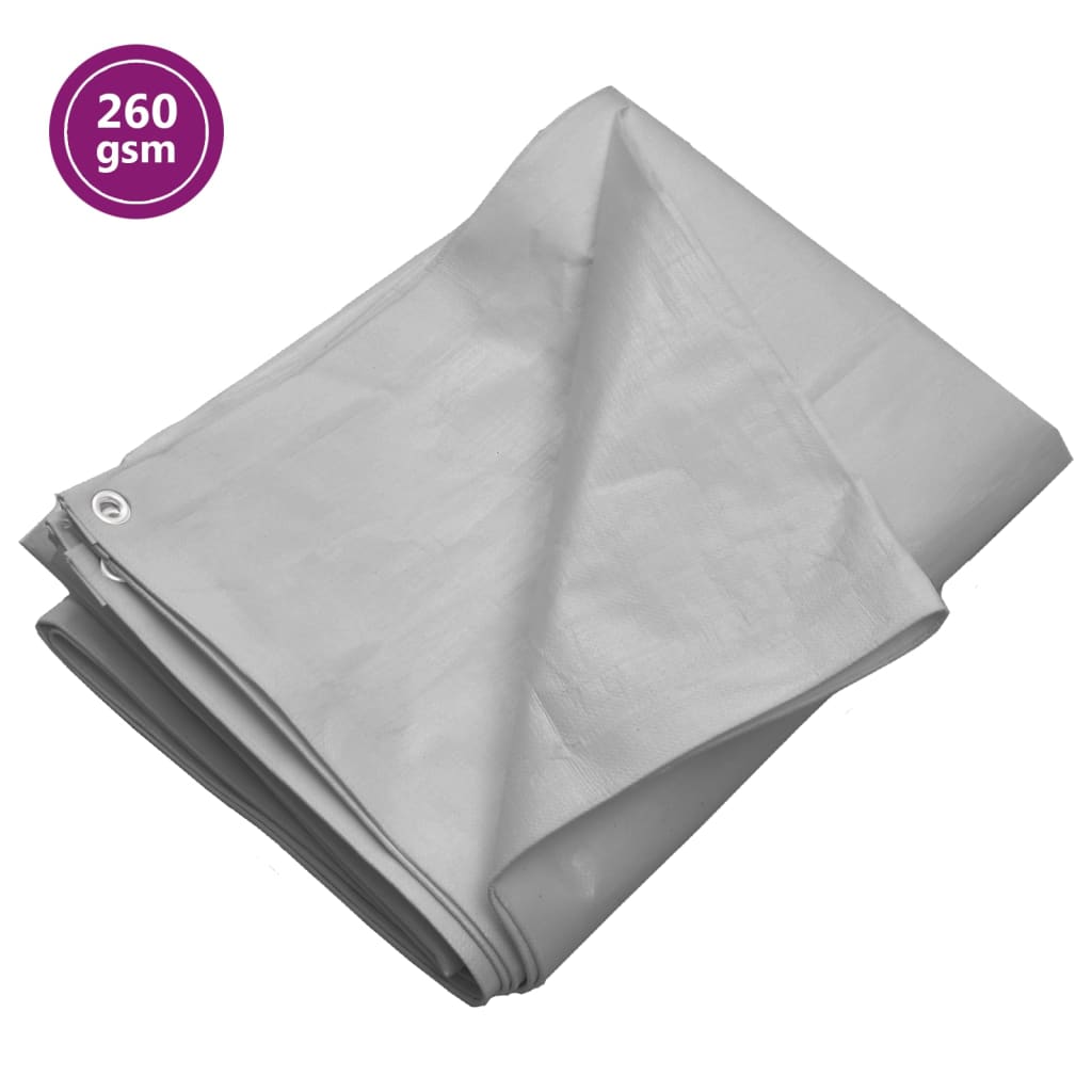 Bâche Bâche De Protection Bâche Universelle 260 G M² 3x3 M Gris