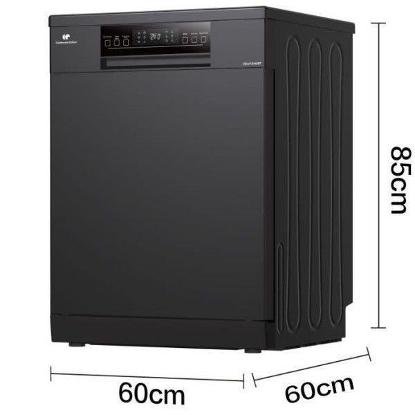 Lave-vaisselle pose-libre - CONTINENTAL EDISON - CELV1544IBP - 15 couverts - Inverter - 60 cm - 42 dB - Noir mat - 4