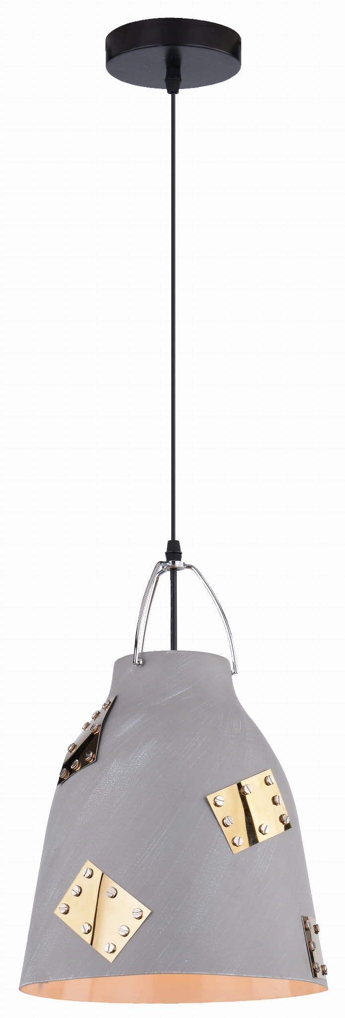 Lampa sufitowa wisząca Patch czarno-szara 1xE27x60W wym: 135 x 25 x 25 cm metal Candellux