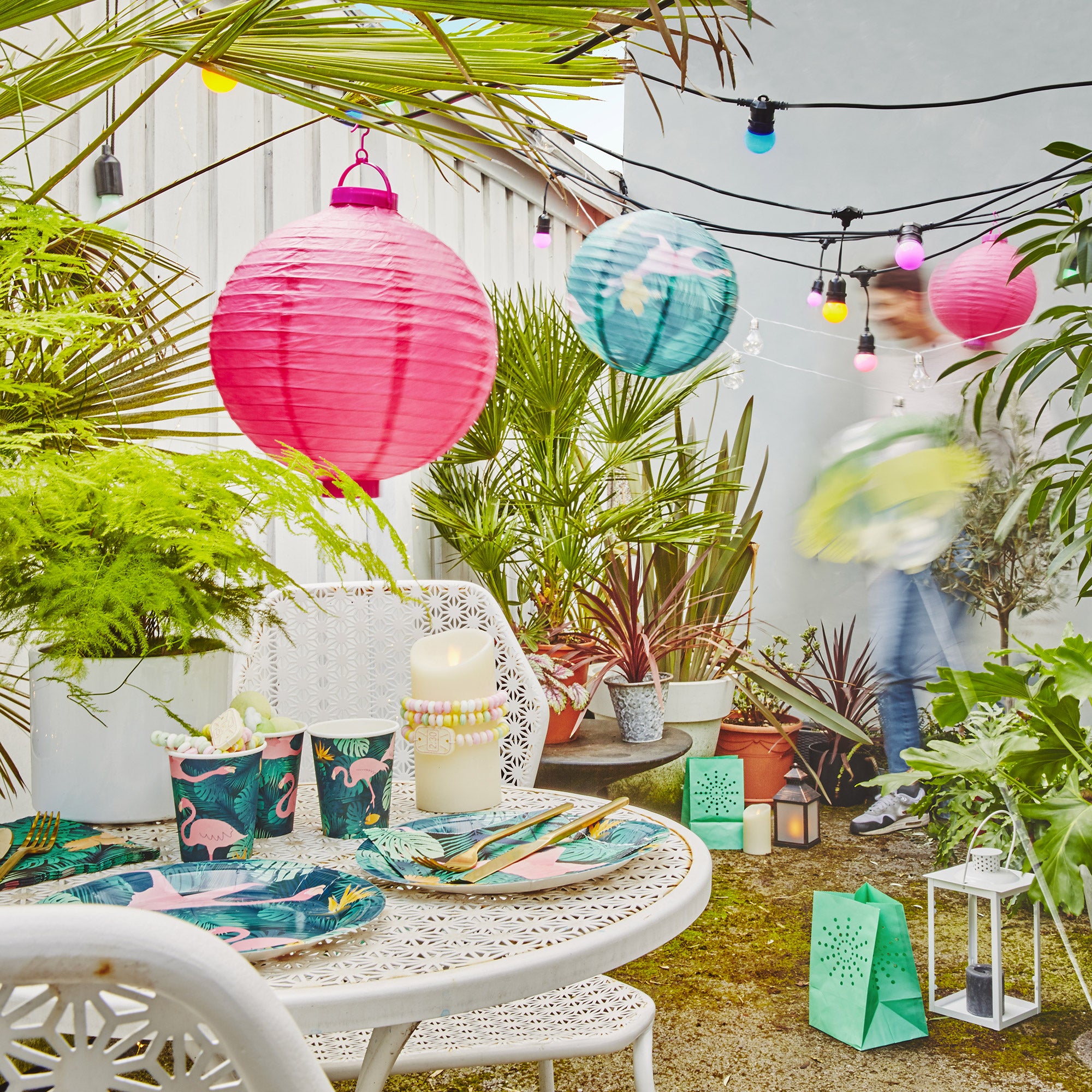 Lampion LED Fuchsia - 2