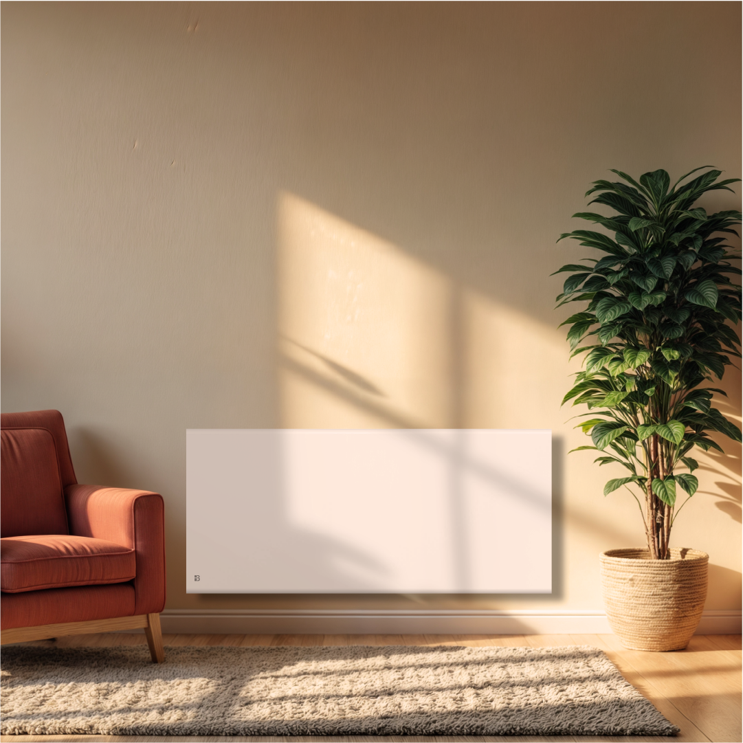 Radiateur électrique fixe à inertie sèche fonte+film 2000W Bestherm NEMESIS horizontal blanc - 2