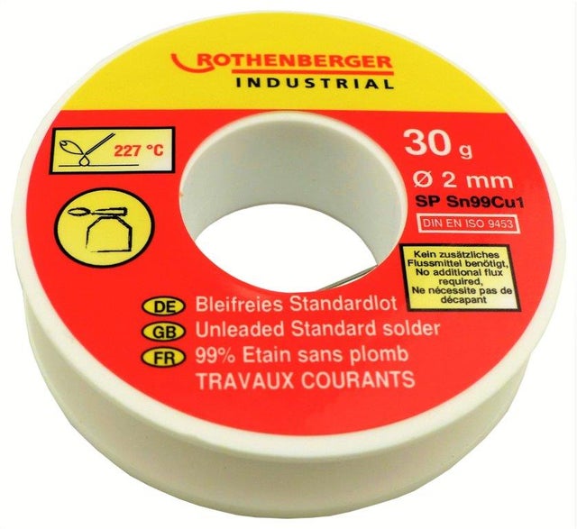 Bobine étain standard 2mm, 30 g. ROTHENBERGER