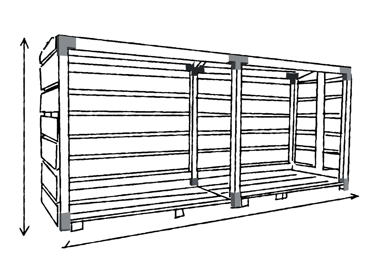 Connecteur L angle 90° pour poteau bois , H.9 x P.9 cm - 3
