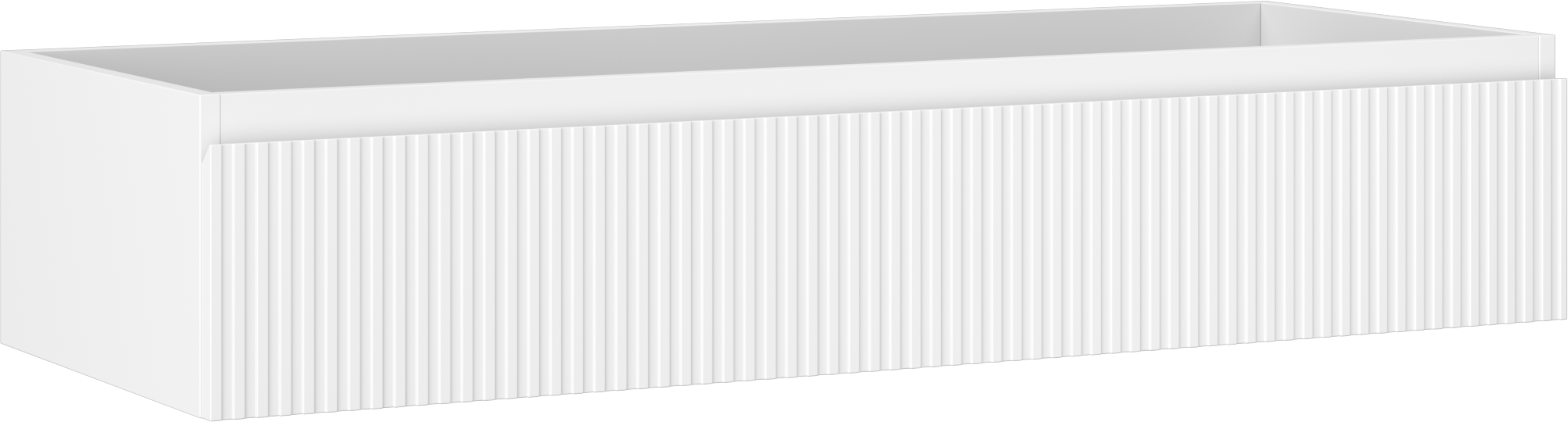 Mexen Rivel szafka łazienkowa podumywalkowa 120 cm, 1 szuflada, ryflowana , biała mat - 91A20-12023-1-BF01