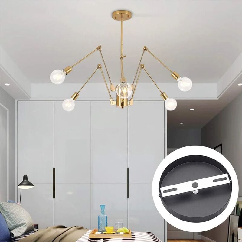[4 pièces] support de plafonnier 90mm accessoires de lustre cadre de panneau de plafonnier et accessoires - 4