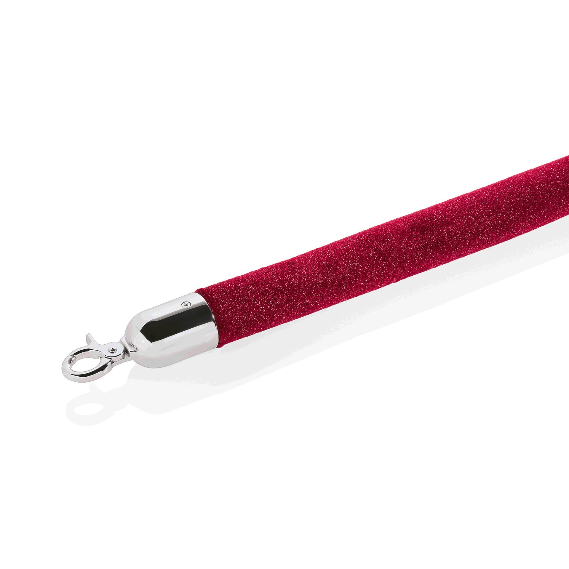 Corde De Barrière En Chanvre Avec Embouts à Clipser – 25 Mm De Diamètre, Longueur 1,5 M, Finition Chrome