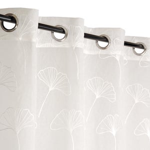 Paire De Vitrages Etamine Bas En Pointe - Vert Clair - 60x130cm