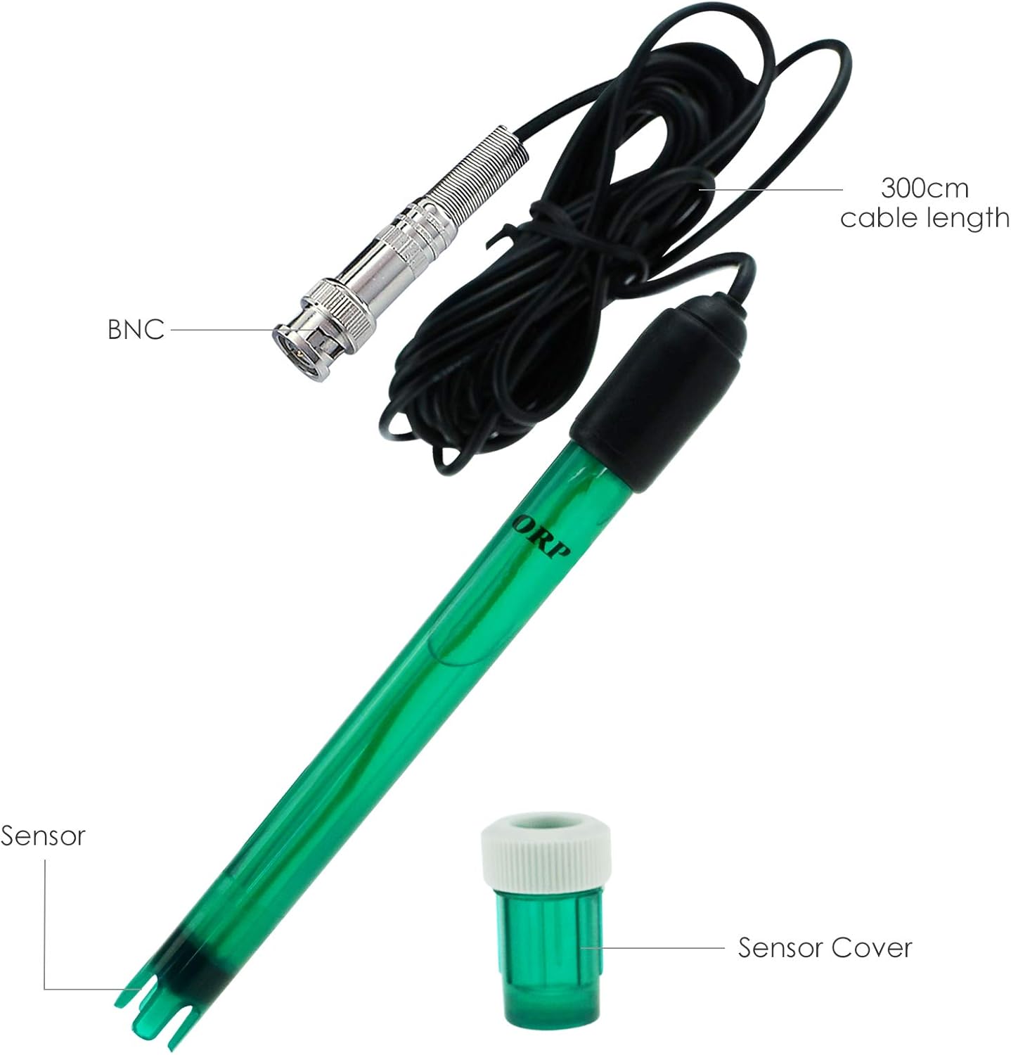 Électrode ORP Redox BNC – Sonde 300cm, Ø1.2cm, Contrôle Qualité Eau, Compatible Appareils de Test ORP - 2