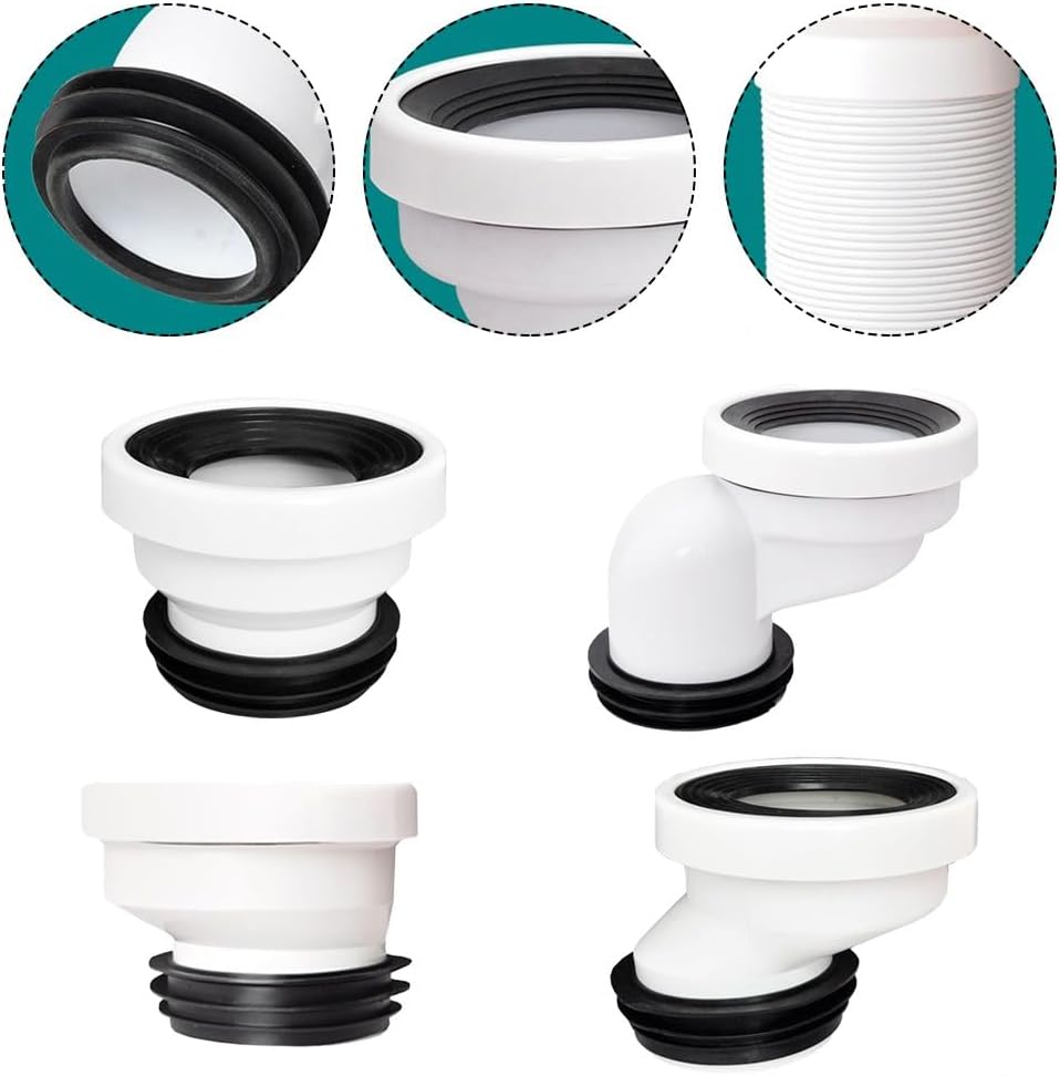 Złącze offsetowe do WC - Do złącz offsetowych do WC - Złącze offsetowe do WC z PVC - 50 mm - 6