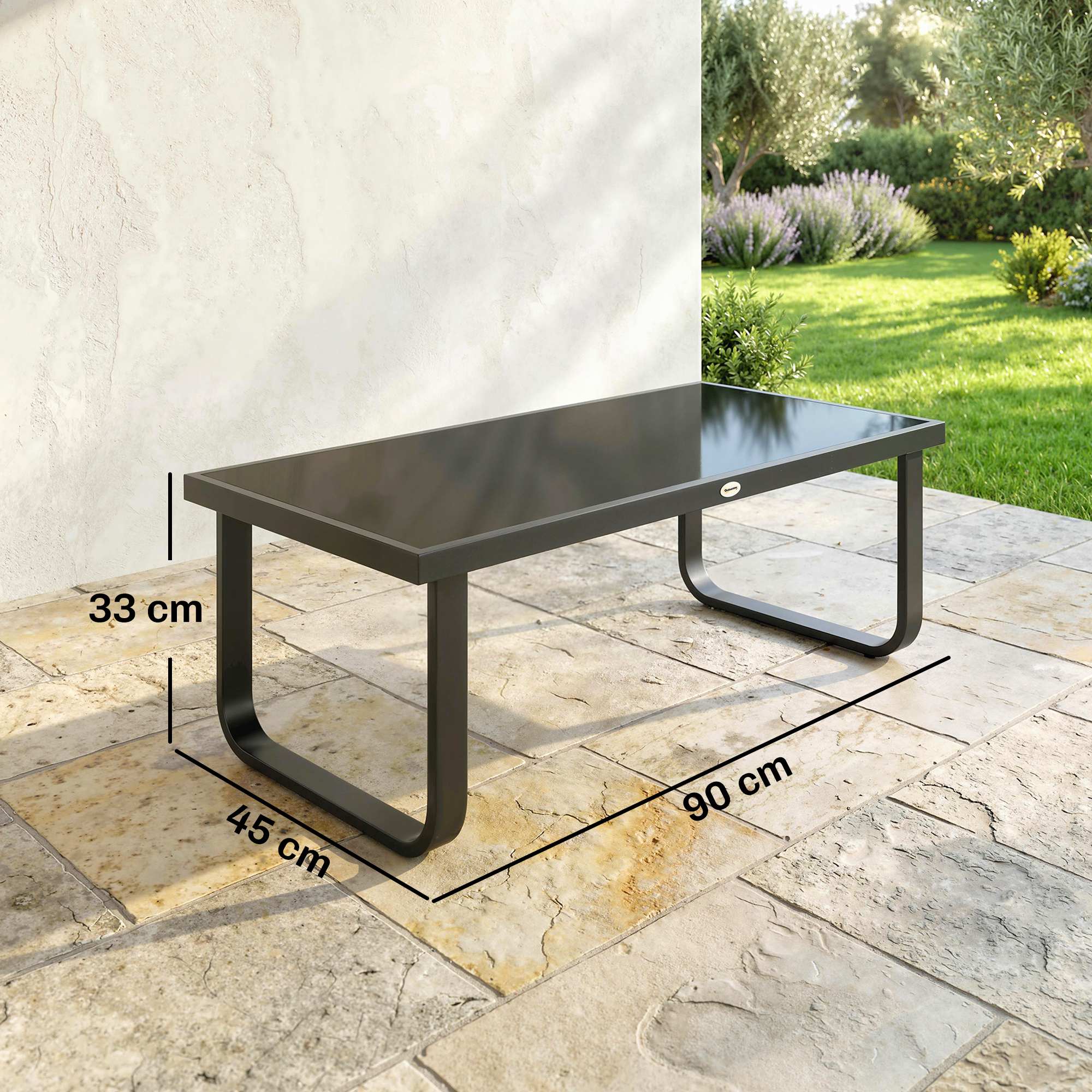 Table basse de jardin métal Outsunny - 3